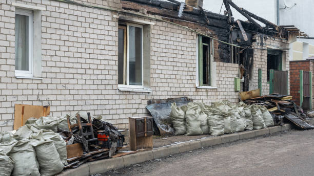 Professional Fire Damage Removal technician working in Forest Hill, TX
